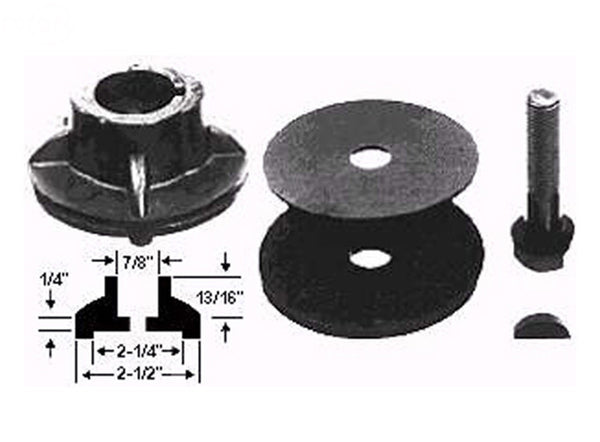 Rotary 1159. ADAPTOR ASSEMBLY 7/8" BLADE