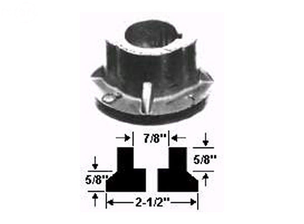 Rotary 1174. ADAPTOR BLADE 7/8" (HUB ONLY)