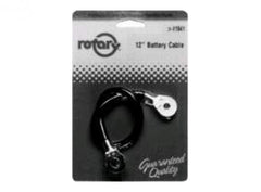 Rotary 11941. CABLE BATTERY CARDED 12" BLACK