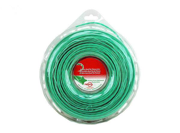 Rotary 12205. LINE TRIMMER .095  230' LGE DONUT QUAD-TEX TWIST GREEN