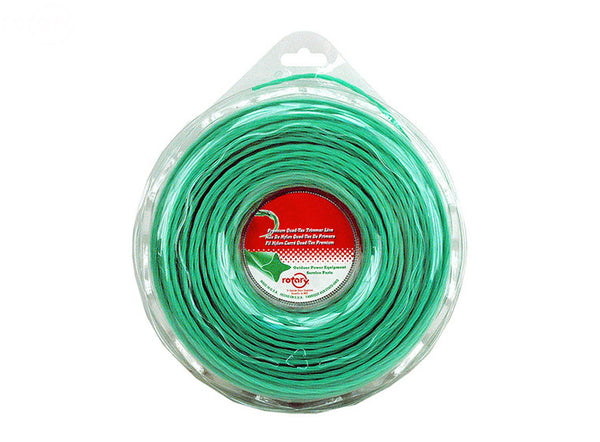 Rotary 12206. LINE TRIMMER .105  185' LGE DONUT QUAD-TEX TWIST GREEN