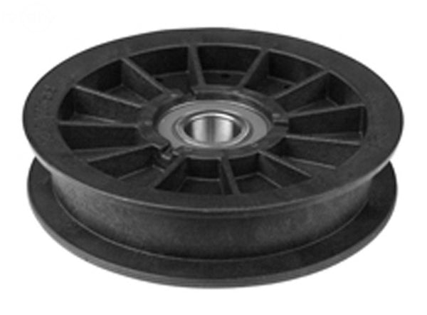 Rotary 12298. PULLEY FLAT IDLER 11/16" X 4".  Hustler 784827.  FITS FASTRAK & MINI FASTRAK.