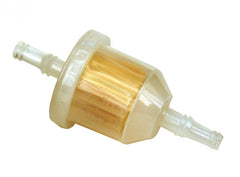 Rotary 12619. FUEL FILTER 1/4"-5/16" 30 micron.  JOHN DEERE: AM116304, GY20709 / STENS 120-436 / Husqvarna 603000008.