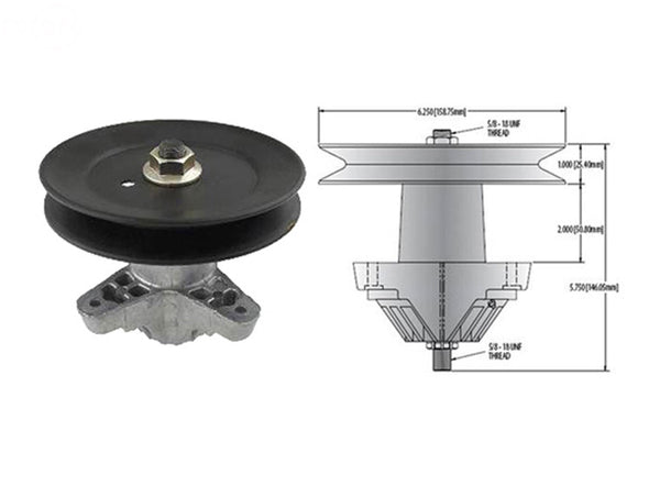 80-12-014 SPINDLE ASSEMBLY CUB CADET REPL CUB CADET 918-04461, 918-04456, 918-04456B