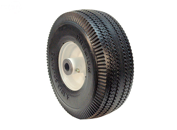 Rotary 15087.  4.10/3.50-4 FLAT FREE WHEEL ASSEMBLY TORO 105-3471