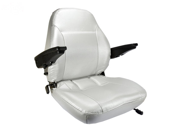 PREMIUM HIGH BACK SEAT SILVER VINYL