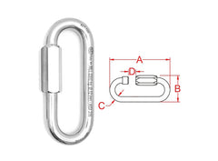 Rotary 16987 QUICK LINK OVAL LONG 4.88"