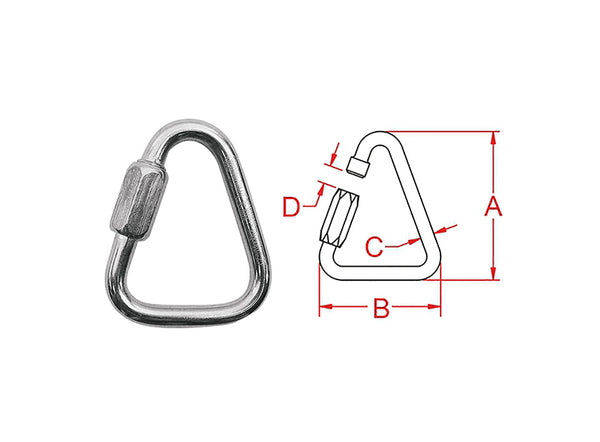 Rotary 16988 QUICK LINK TRIANGLE 2.83"