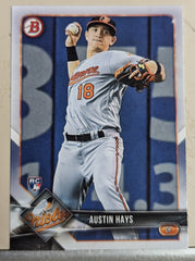 2018 Bowman Base Rookie Card #46 Austin Hays - Baltimore Orioles