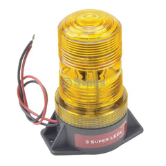 Stens 3000-2112 Warning Light, 12-110 Volts DC, 3 13/16" W x 5 1/8" H, 2 bolt mount, Amber LED replaces 550-20000