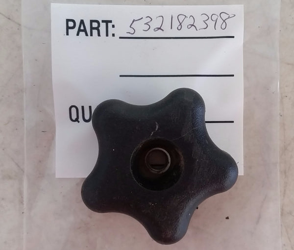 532182398 KNOB.HANDLE.PLASTIC.STAR.BLACK *USED* Husqvarna