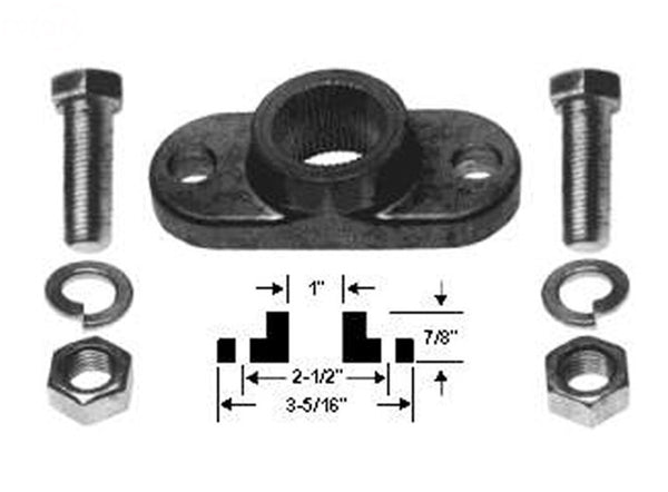 Rotary 7200. ADAPTOR ASSEMBLY BLADE 1" MTD SPLINED