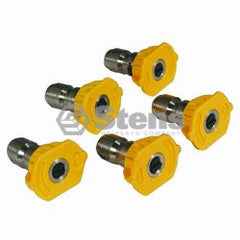 STENS 758-060.  1/4" Composite Spray Nozzle-5 Pack / 3.0 Nozzle Size, Color Yellow