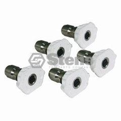 STENS 758-062.  1/4" Composite Spray Nozzle / 3.0 Size, White, 5 Pack