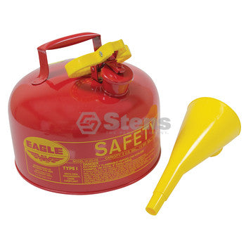 STENS 765-184.  Metal Safety Fuel Can / Eagle 2 Gallon With Funnel