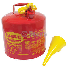 STENS 765-188.  Metal Safety Fuel Can / Eagle 5 Gallon With Funnel