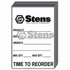 STENS 785-049.  Time To Reorder Tag /