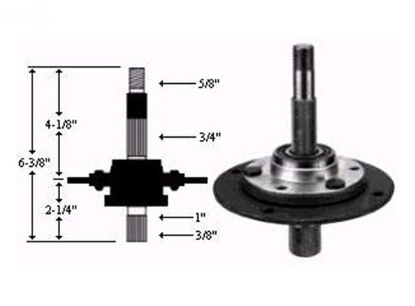 Rotary 8968. ASSEMBLY SPINDLE LONG MTD 917-0913, 717-0913