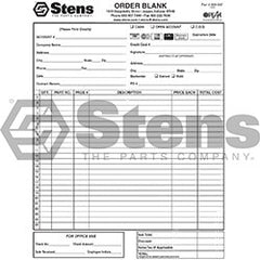 STENS 999-007.  Order Blanks-50 Pk /