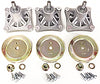 Hustler Raptor 3-PACK Spindle & Pulley Kits 604214, 603988, 604172, 036236.  Fits 42" & 52" decks.