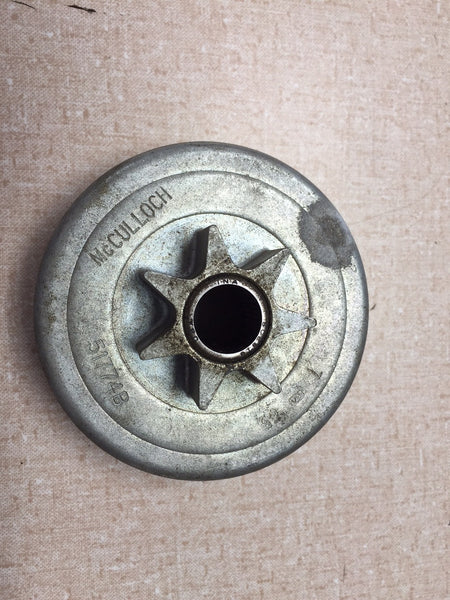 51774B McCulloch Vintage NOS  Spur Sprocket 51774  .404" Pitch, 7 Teeth -needle bearing included, 9/16" Crankshaft Diameter