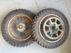 Set of 10" Mini Bike Spoke Wheels & Tires Rupp / Fox / Indian (54 tooth sprocket) - Vintage - Used 