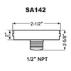 Compressor Air Intake Filter 1/2'' MPT Paper Cartridge Metal Silencer fits SA142
